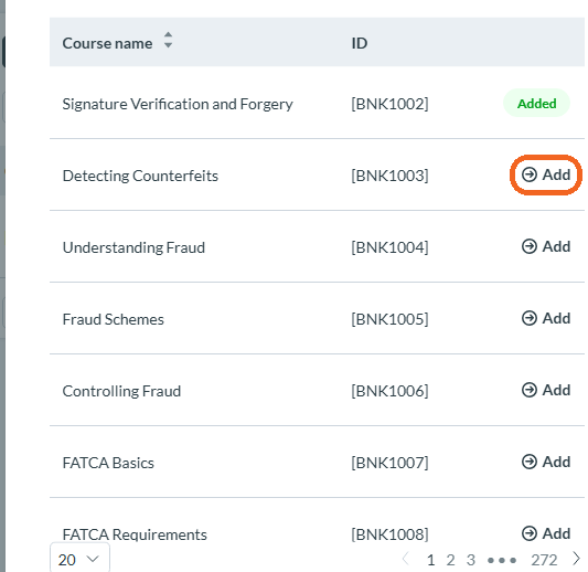 Step 3: Assigning New Courses