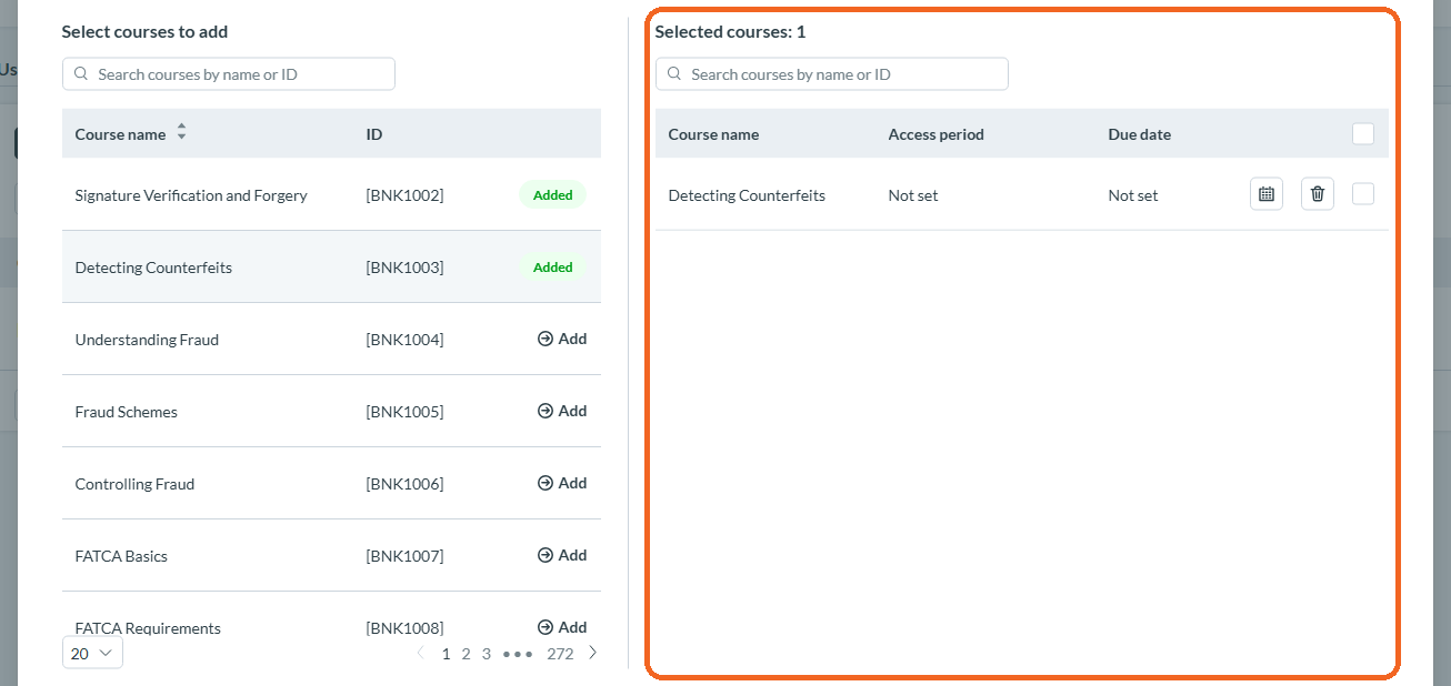 Step 4: Assigning Multiple Courses