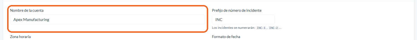 Define el nombre de la cuenta