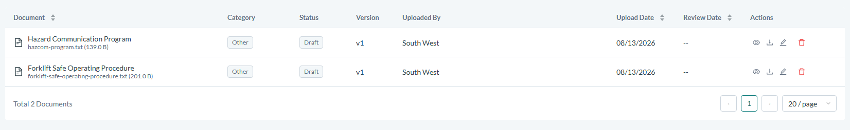 Find and manage documents