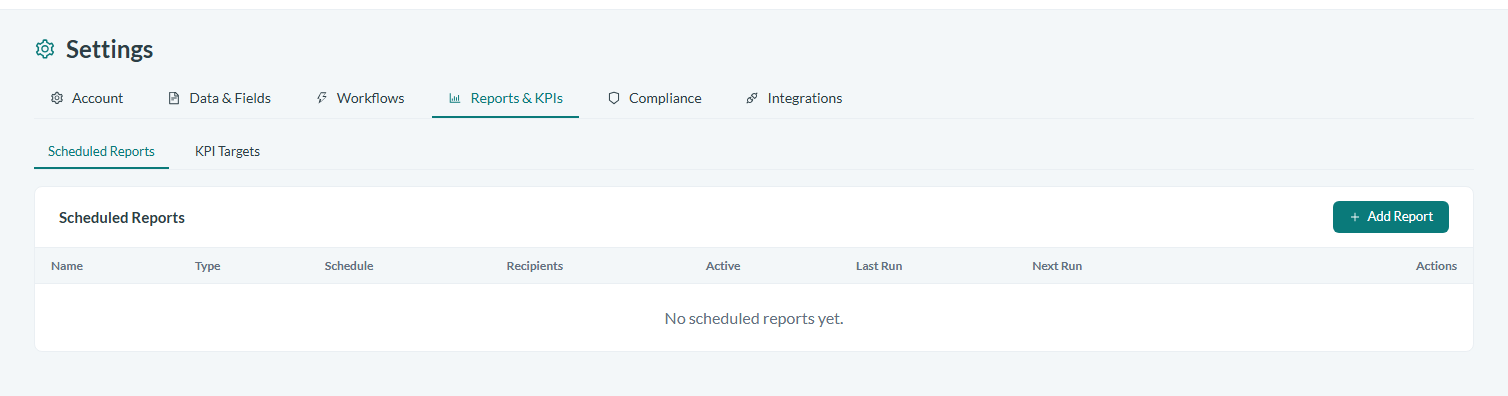 Prepare the report you want to schedule