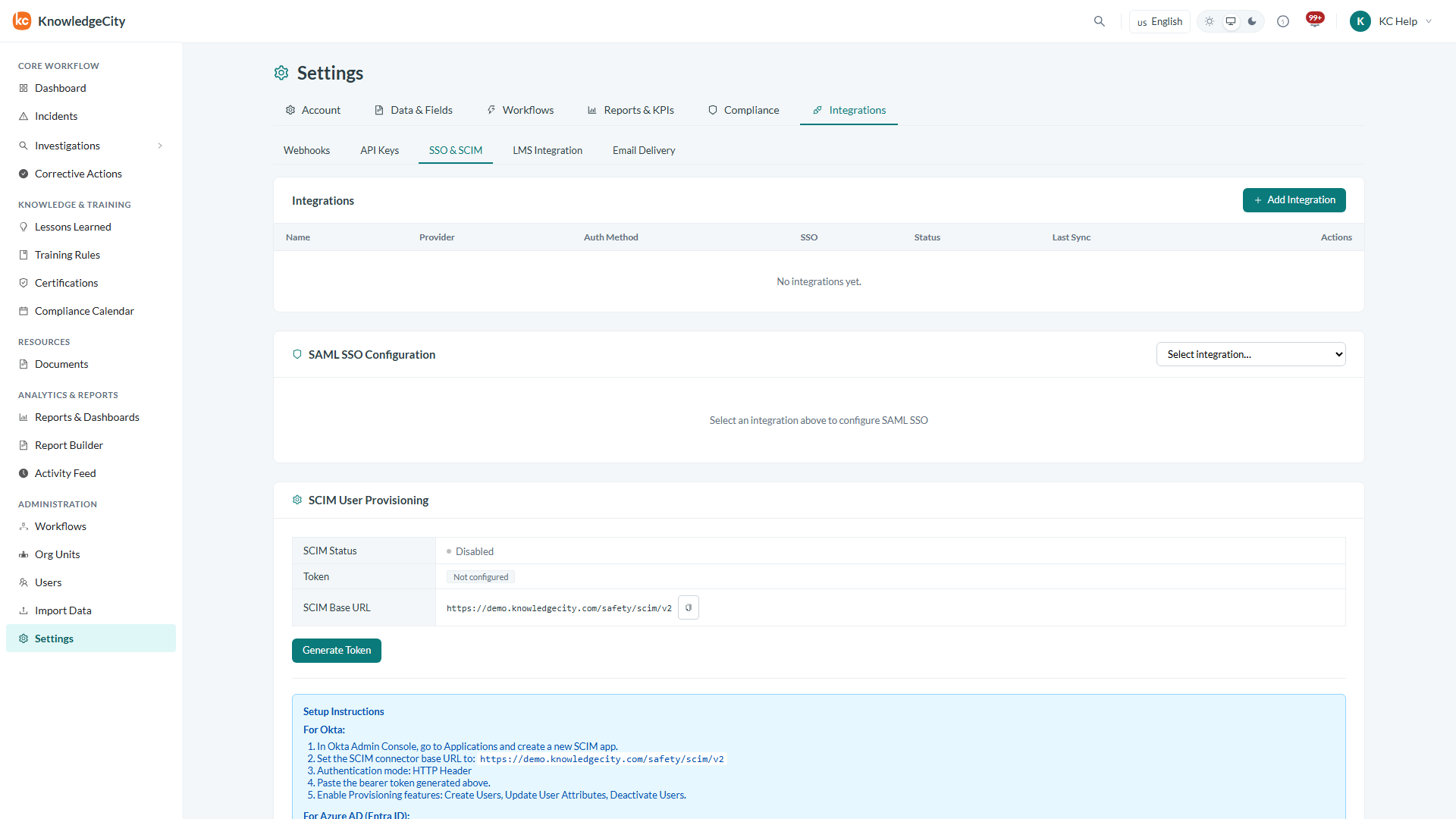 Setting up SCIM provisioning