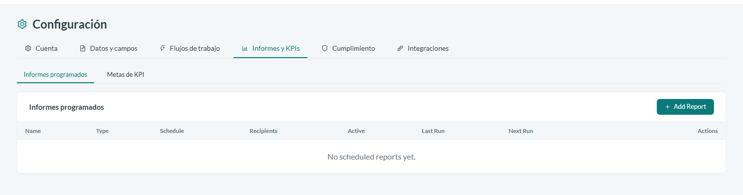 Prepara el reporte que quieres programar