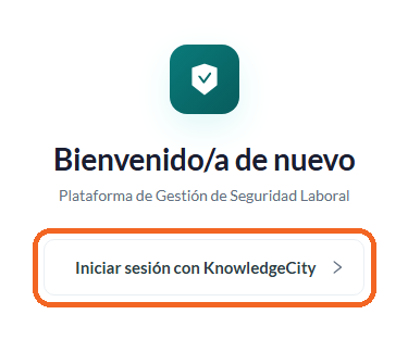 La pantalla de inicio de sesión de la Safety App