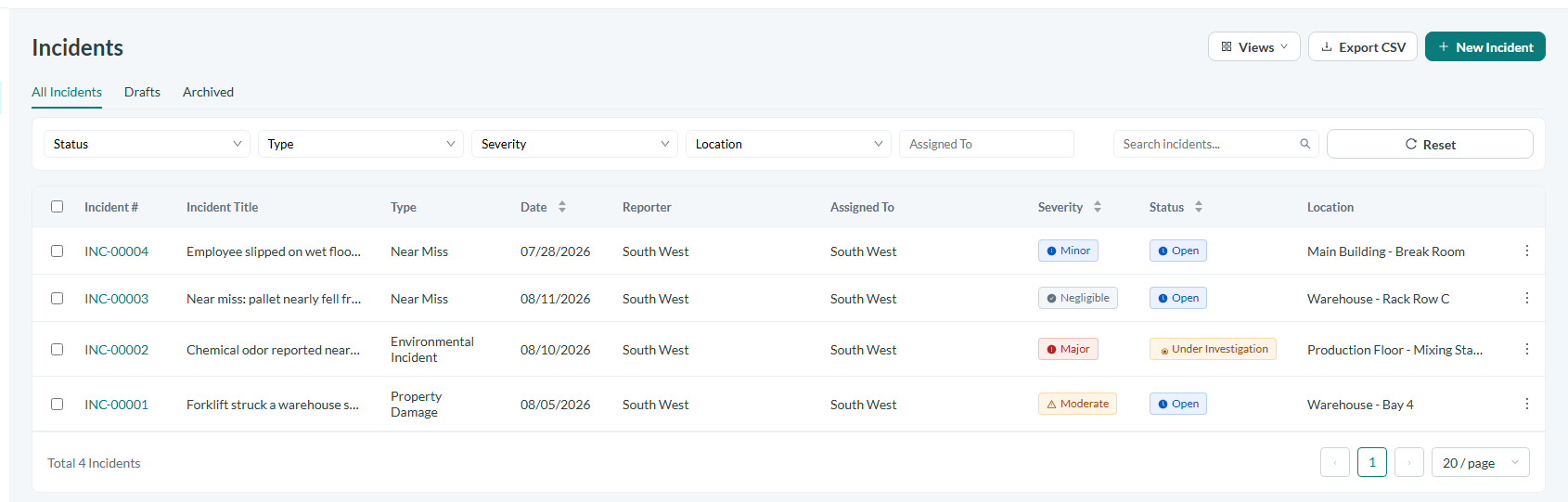 Configure the incident list first