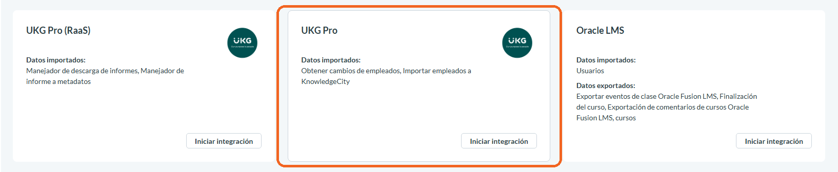 Elegir el conector de UKG correcto