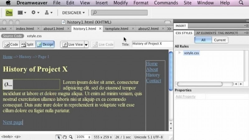 Dreamweaver CS4 Advanced