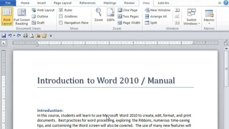 Word 2010 المقدمة