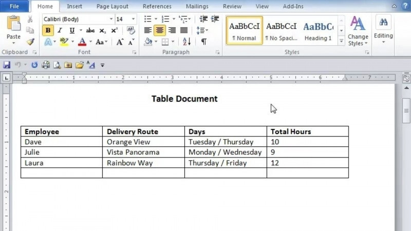 Word 2010 Advanced