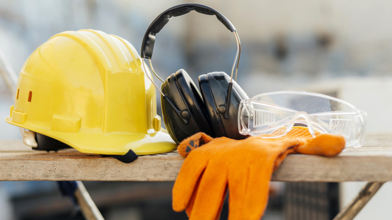 Equipo de protección personal en entornos de construcción